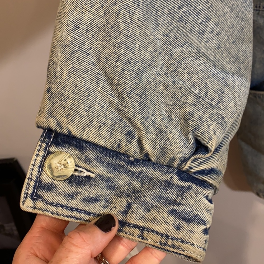 Vintage 90s Western Denim Work-coat Jeans Coat Jacket - Picture 3 of 14